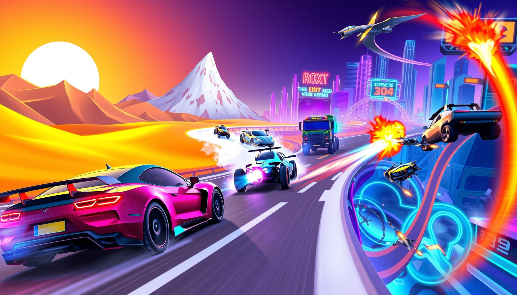 Neon Rivals Unleashed - 3D Racing by Jabali AI
