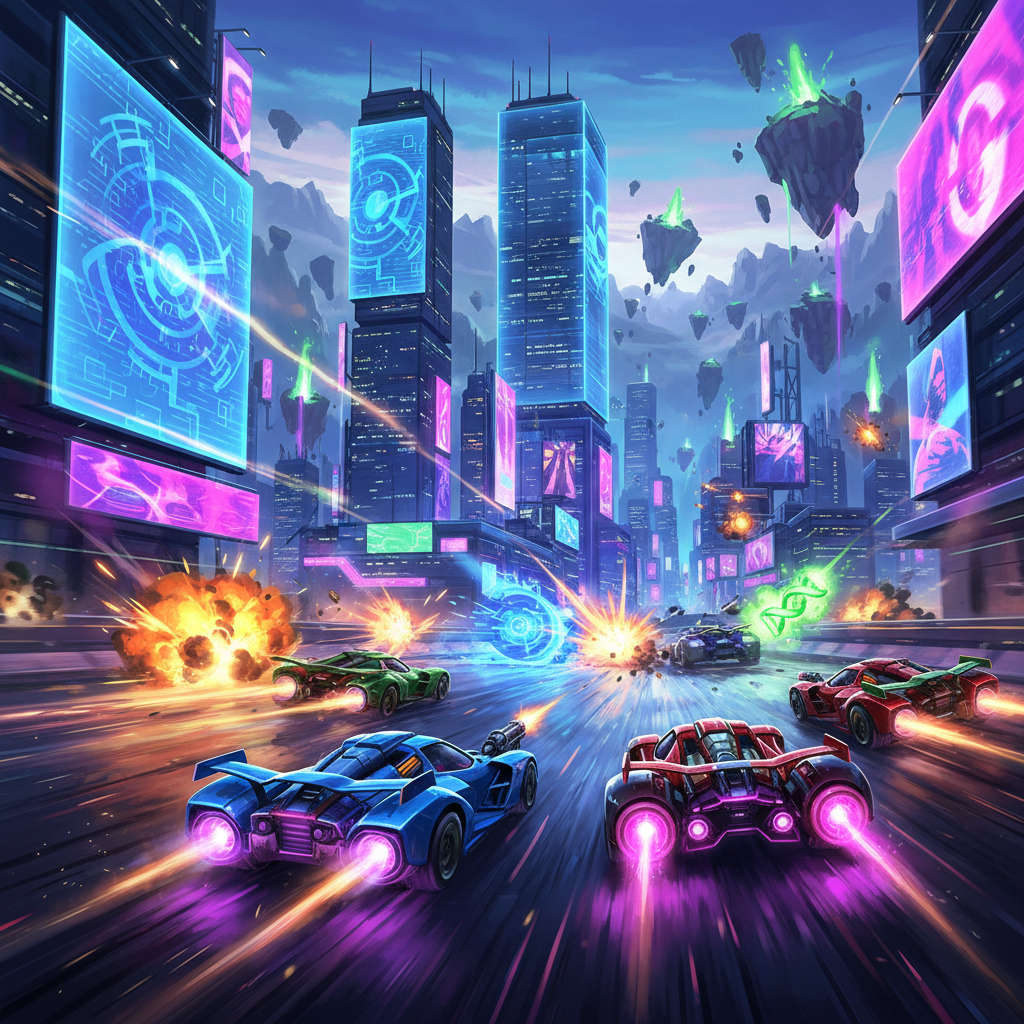 Neon Velocity: Battle Racers - 3D Racing by Jabali AI