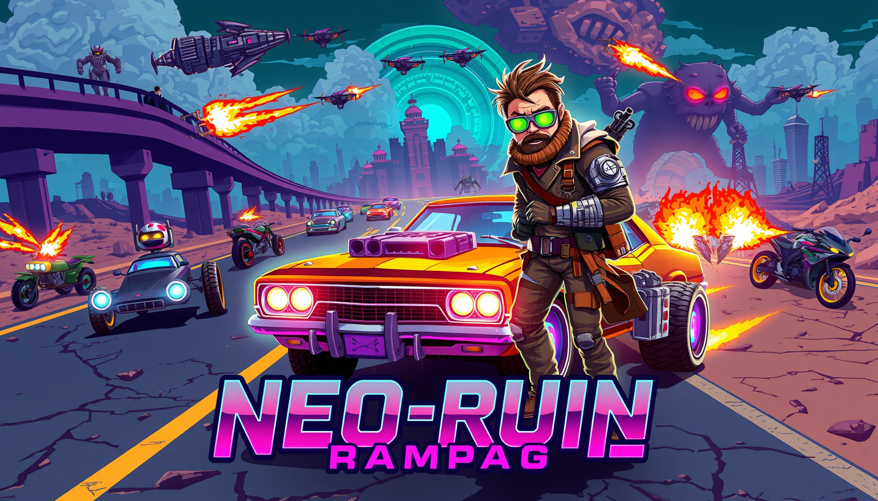 Neo-Ruin Rampage - Maze Shooter Arcade by Jabali AI