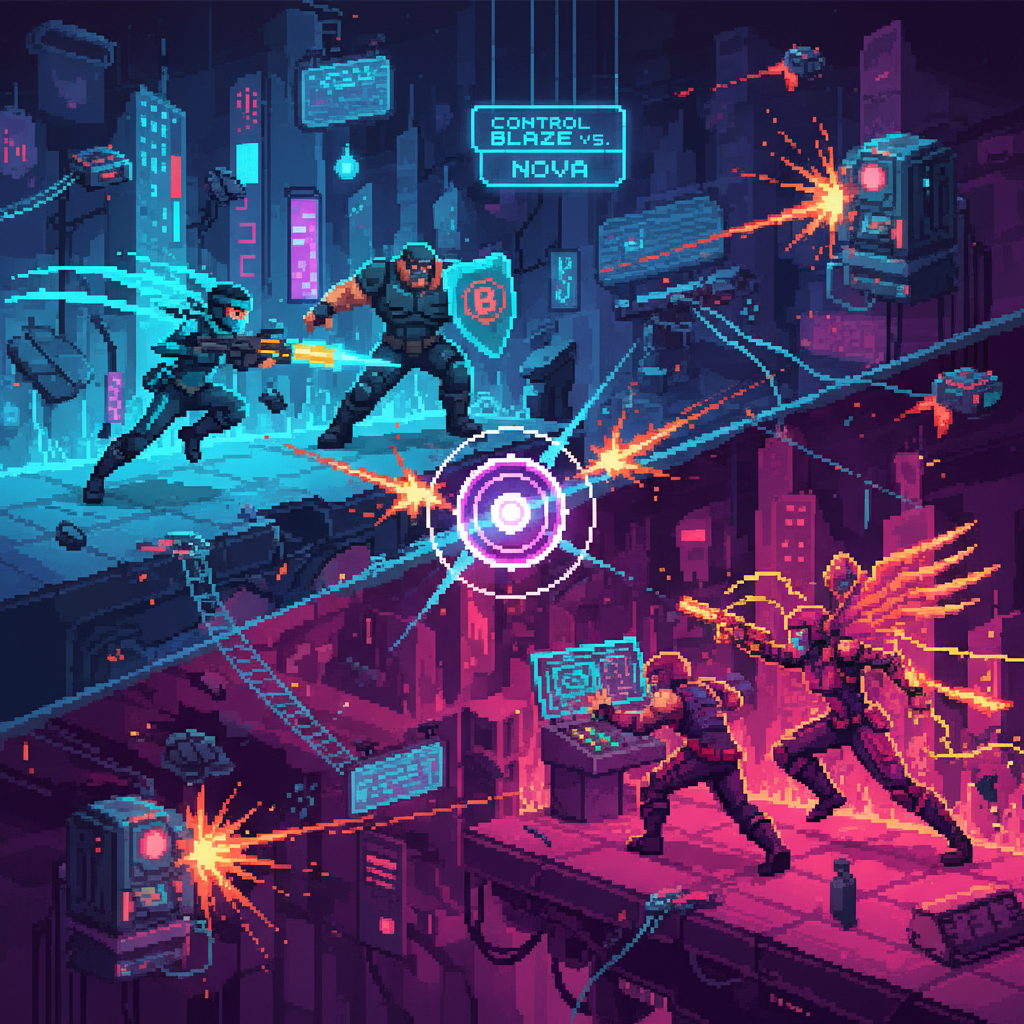 Neon Split - Directional Shooter by Jabali AI