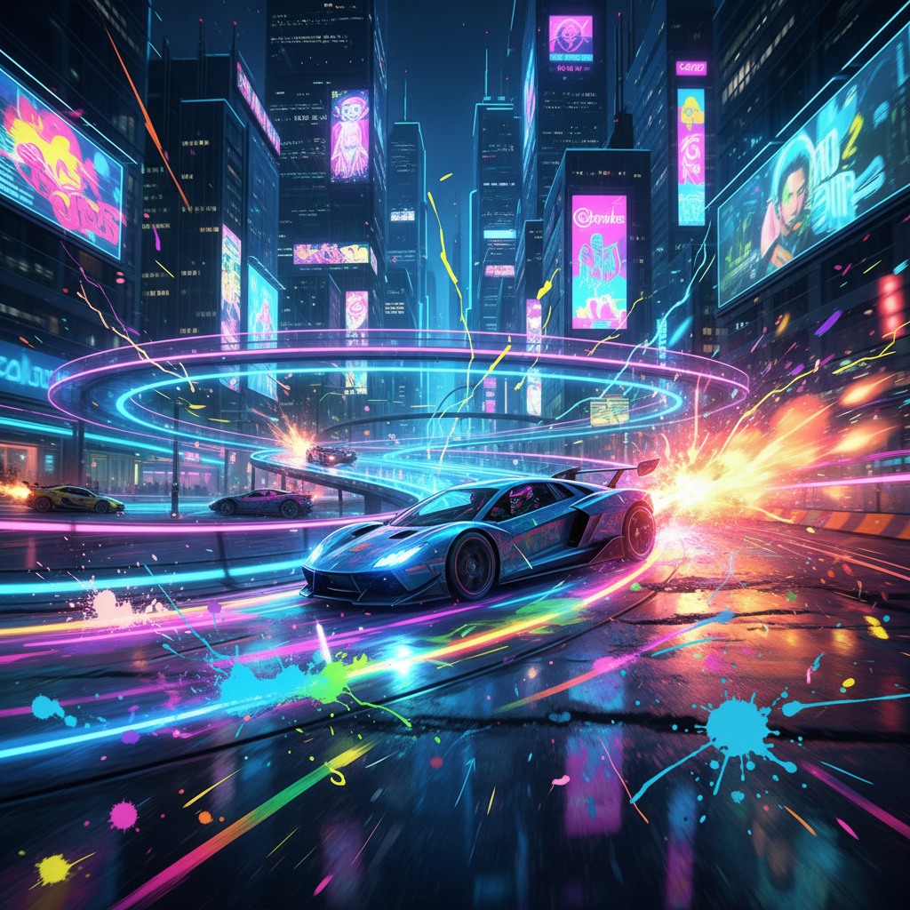 Neon Rivals: Urban Combat - 3D Racing by Jabali AI