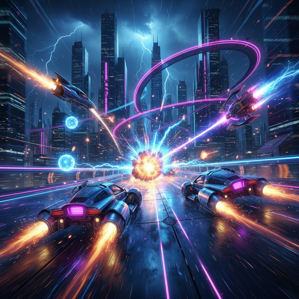 Neon Velocity: Urban Rivals - 3D Racing by Jabali AI