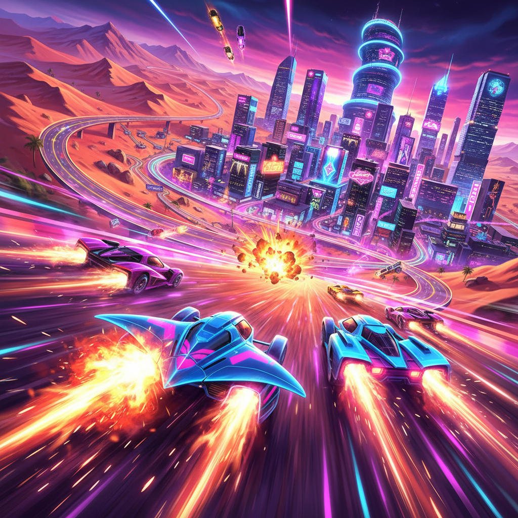 Neon Turbo Arena - 3D Racing by Jabali AI