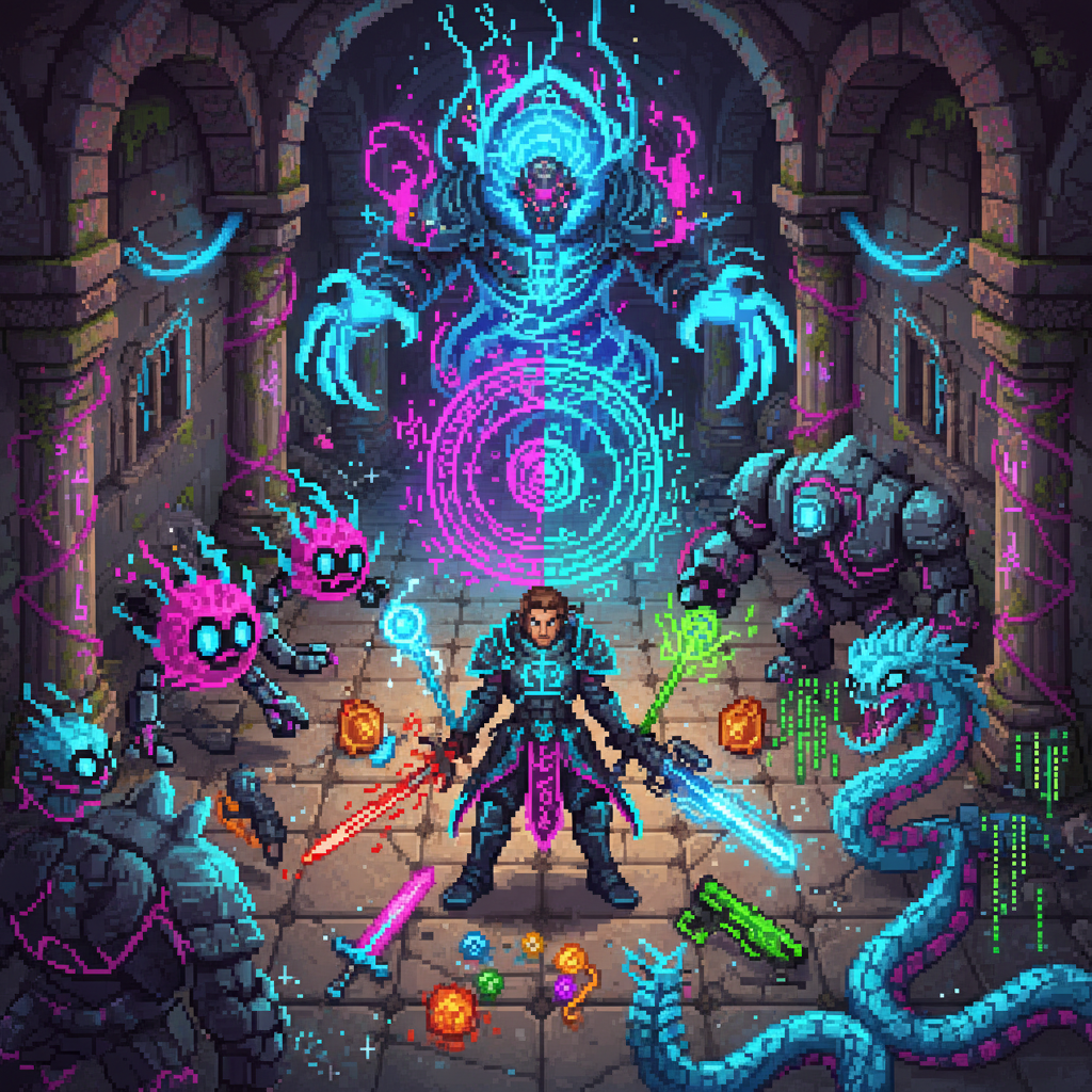Arcane Circuit Labyrinth - Dungeon Crawler RPG by Jabali AI