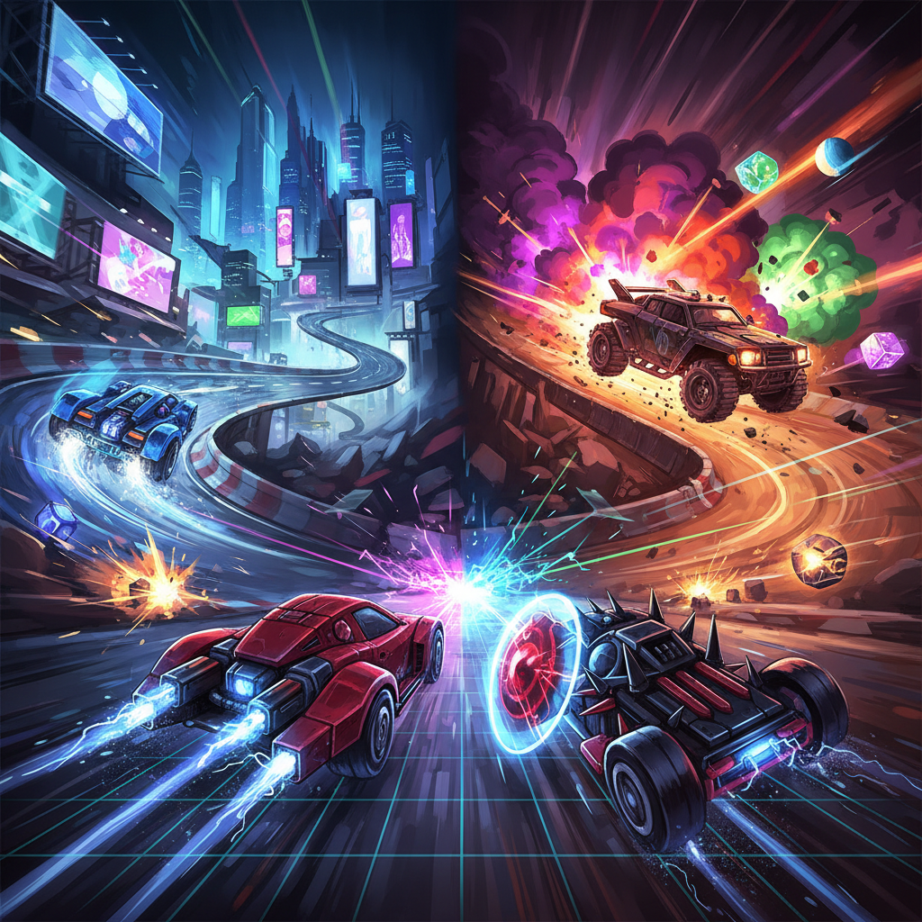 Neon Fury: Combat Racing - 3D Racing by Jabali AI