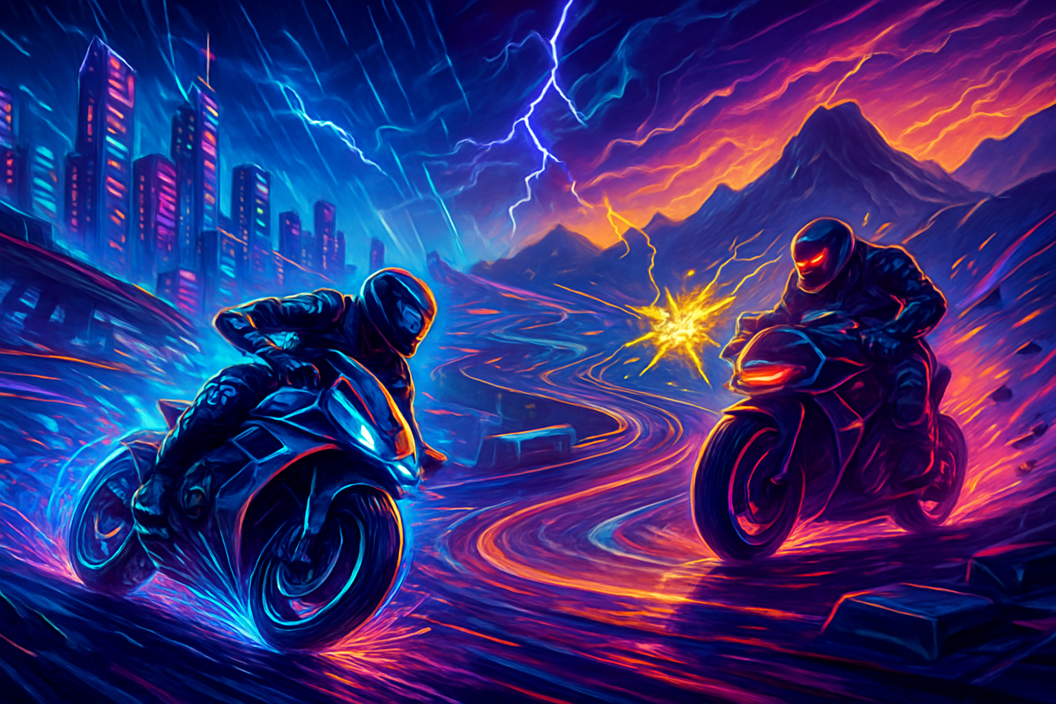 Neon Rider: Combat Circuit - 3D Racing by Jabali AI
