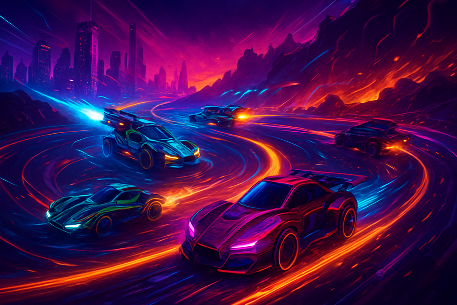 Neon Rift Racers - 3D Racing by Jabali AI