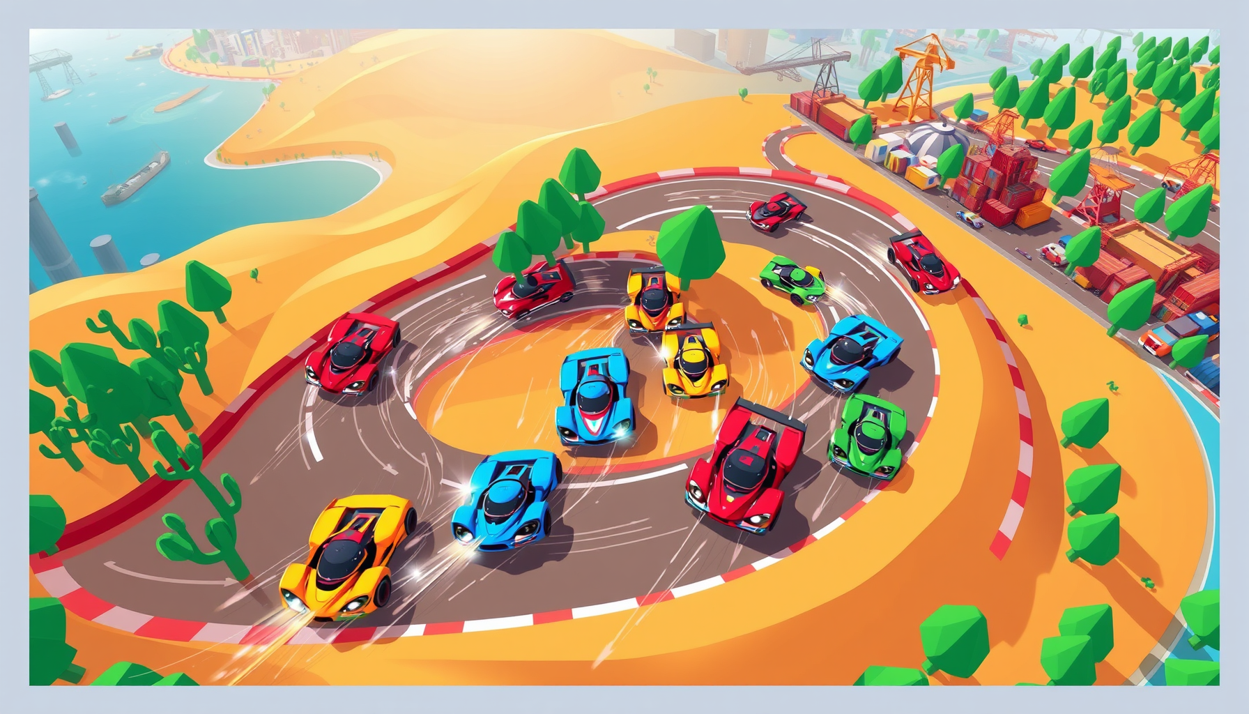 2D Top-Down Arcade Racer - create-from-scratch by Jabali AI