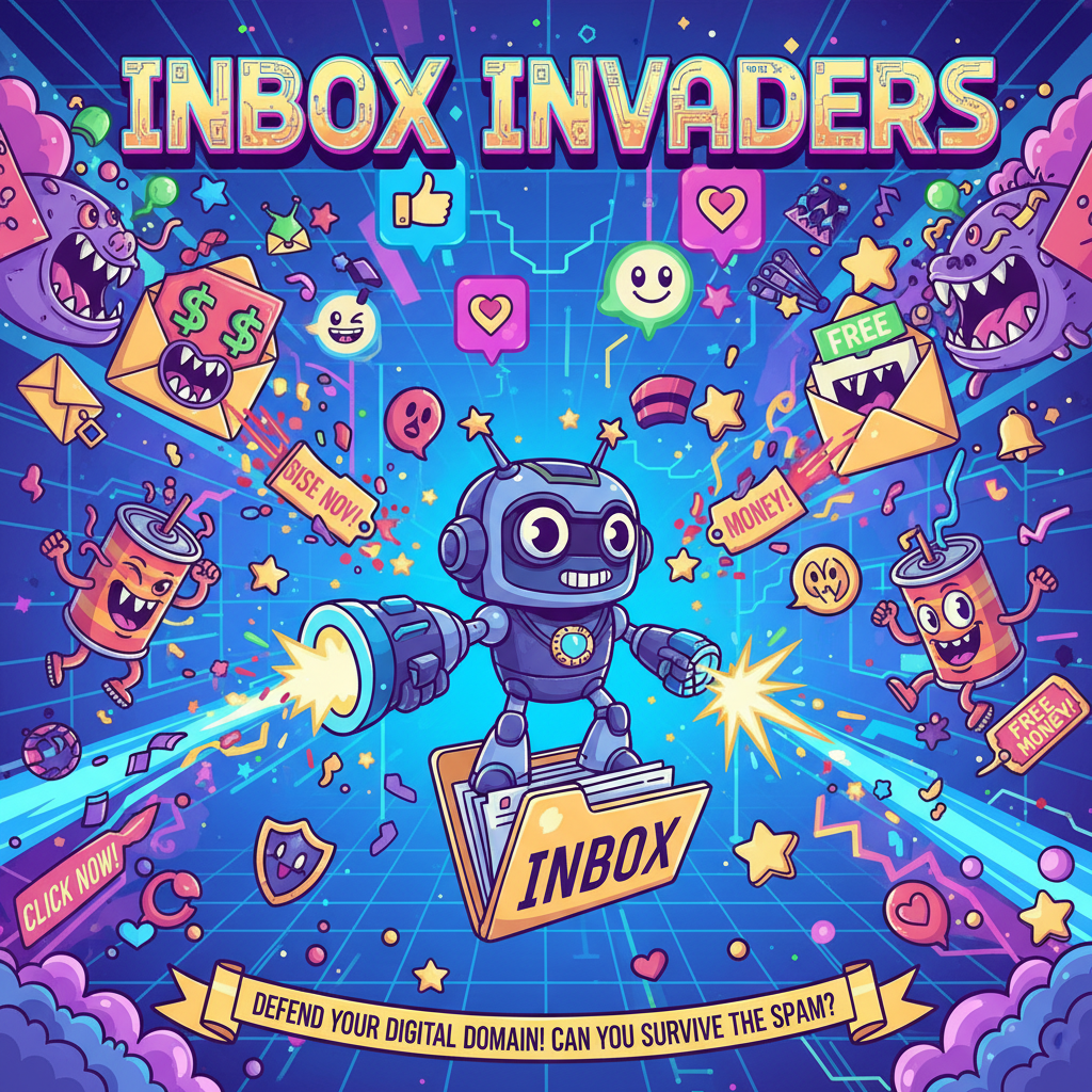 Inbox Invaders - Fixed Shooter Arcade by Jabali AI