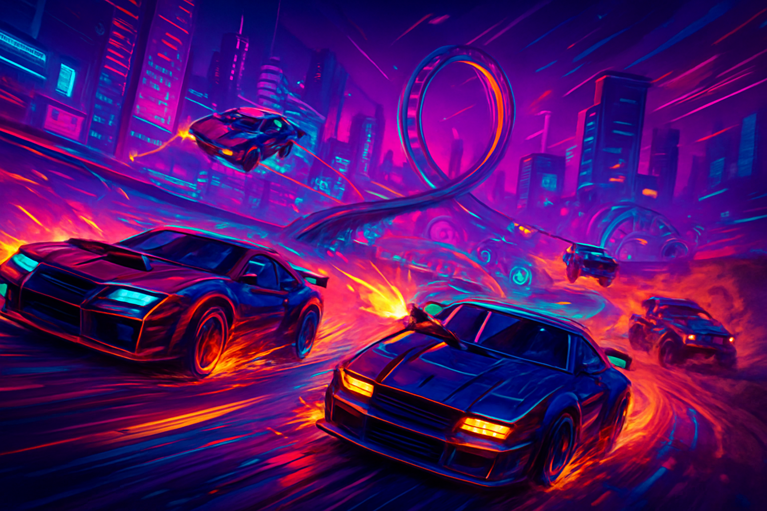 Neon Havoc: Turbo Combat - 3D Racing by Jabali AI