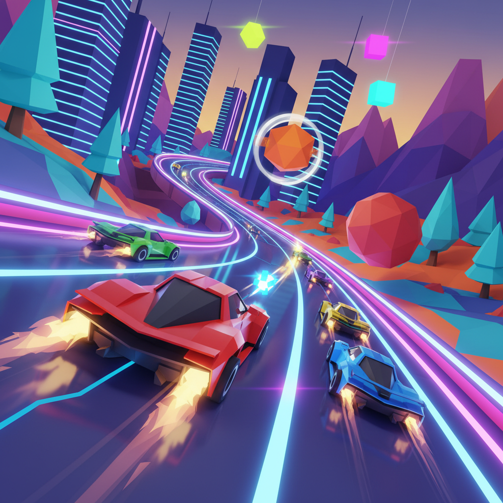Neon Velocity: Combat Circuit - 3D Racing by Jabali AI