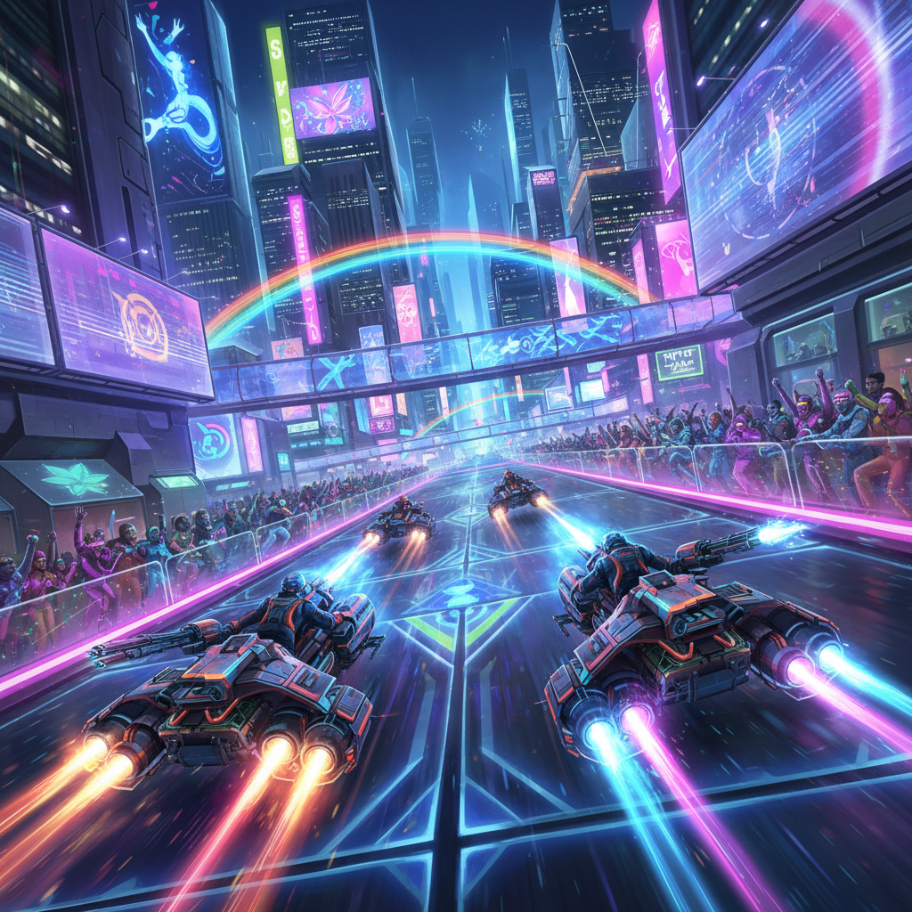 Neon Velocity: Combat Racing - 3D Racing by Jabali AI