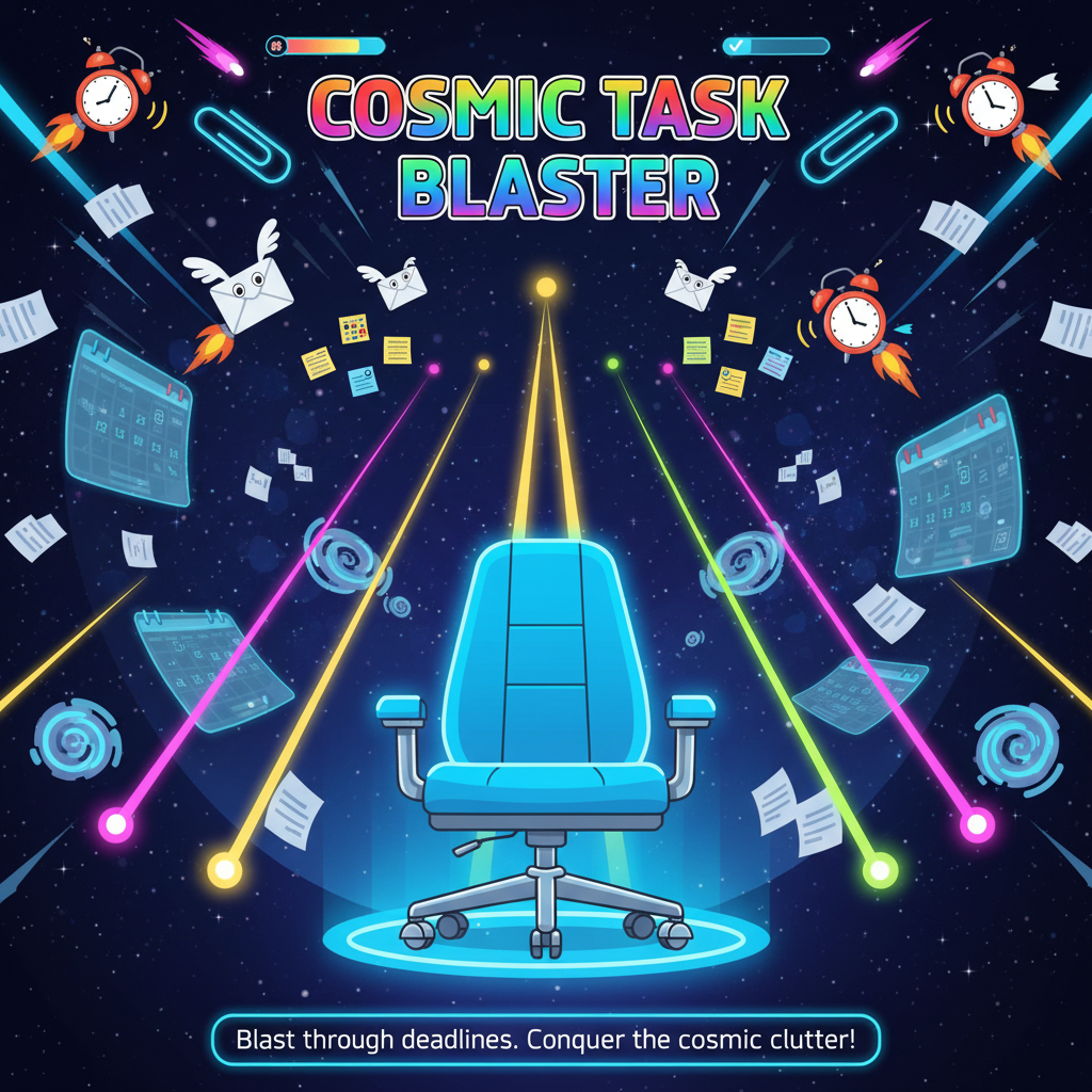 Cosmic Task Blaster - Fixed Shooter Arcade by Jabali AI