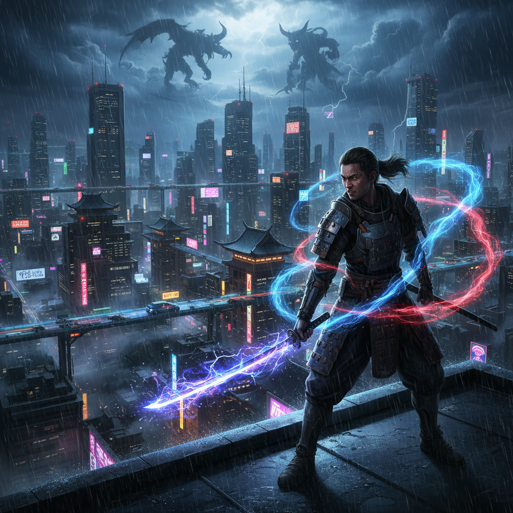 City of Ashen Blades - Jabali AI Poster