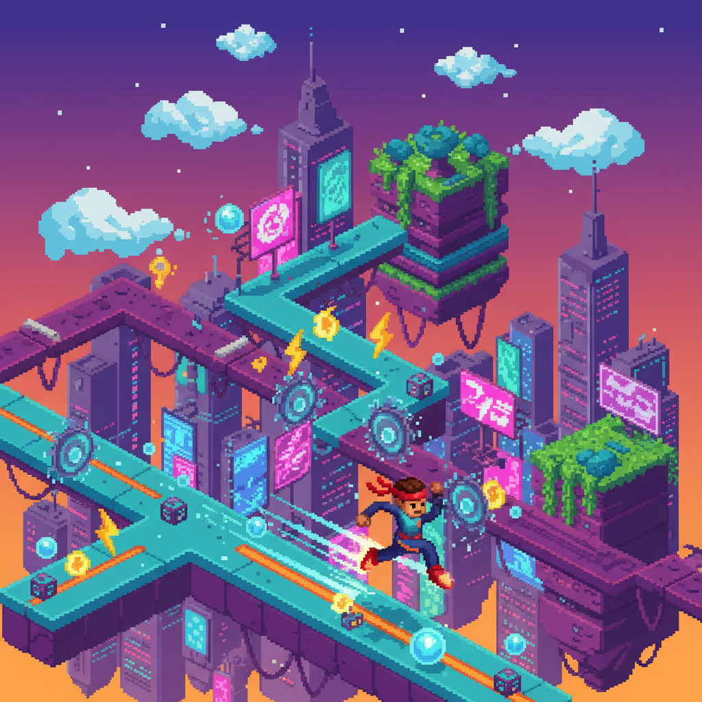 Retro Rhythm Rush - Rhythm Platformer by Jabali AI