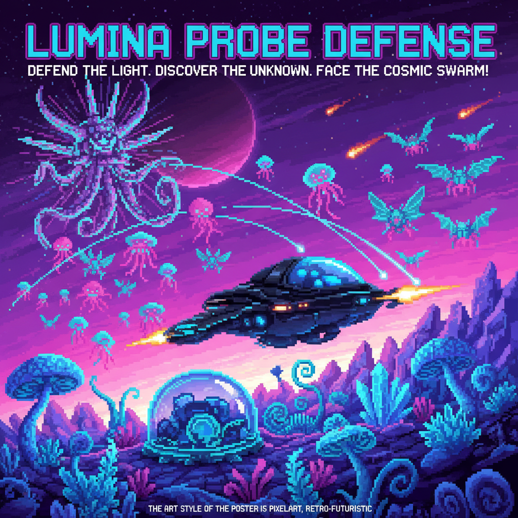 Lumina Probe Defense - Fixed Shooter Arcade by Jabali AI