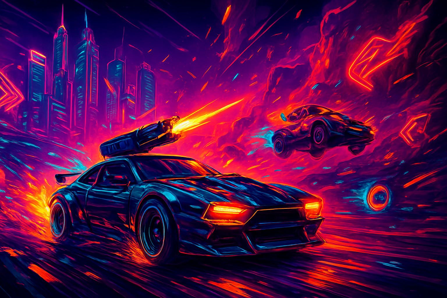 Neon Velocity: Battle Circuit - 3D Racing by Jabali AI