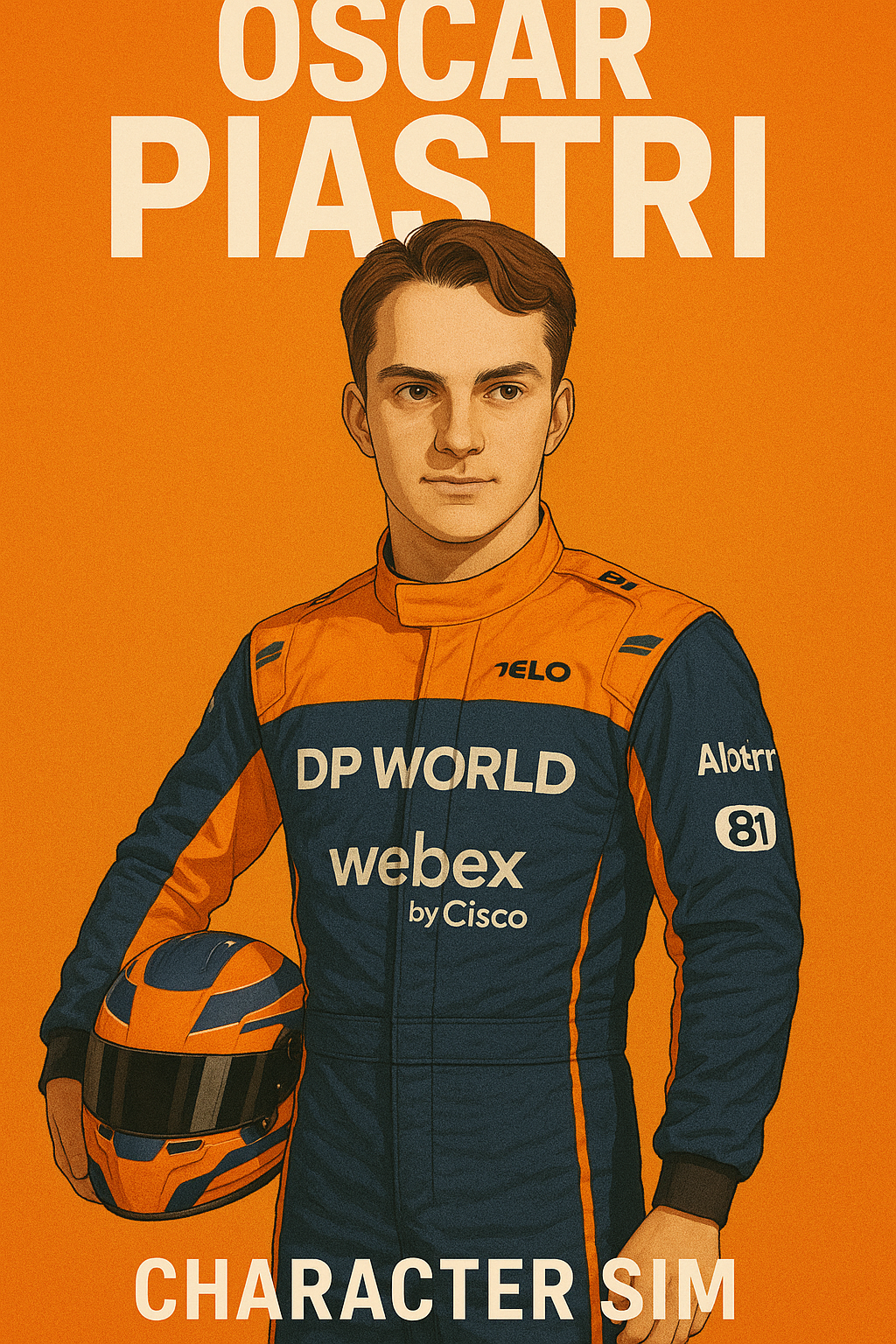 Oscar Piastri - Jabali AI Poster