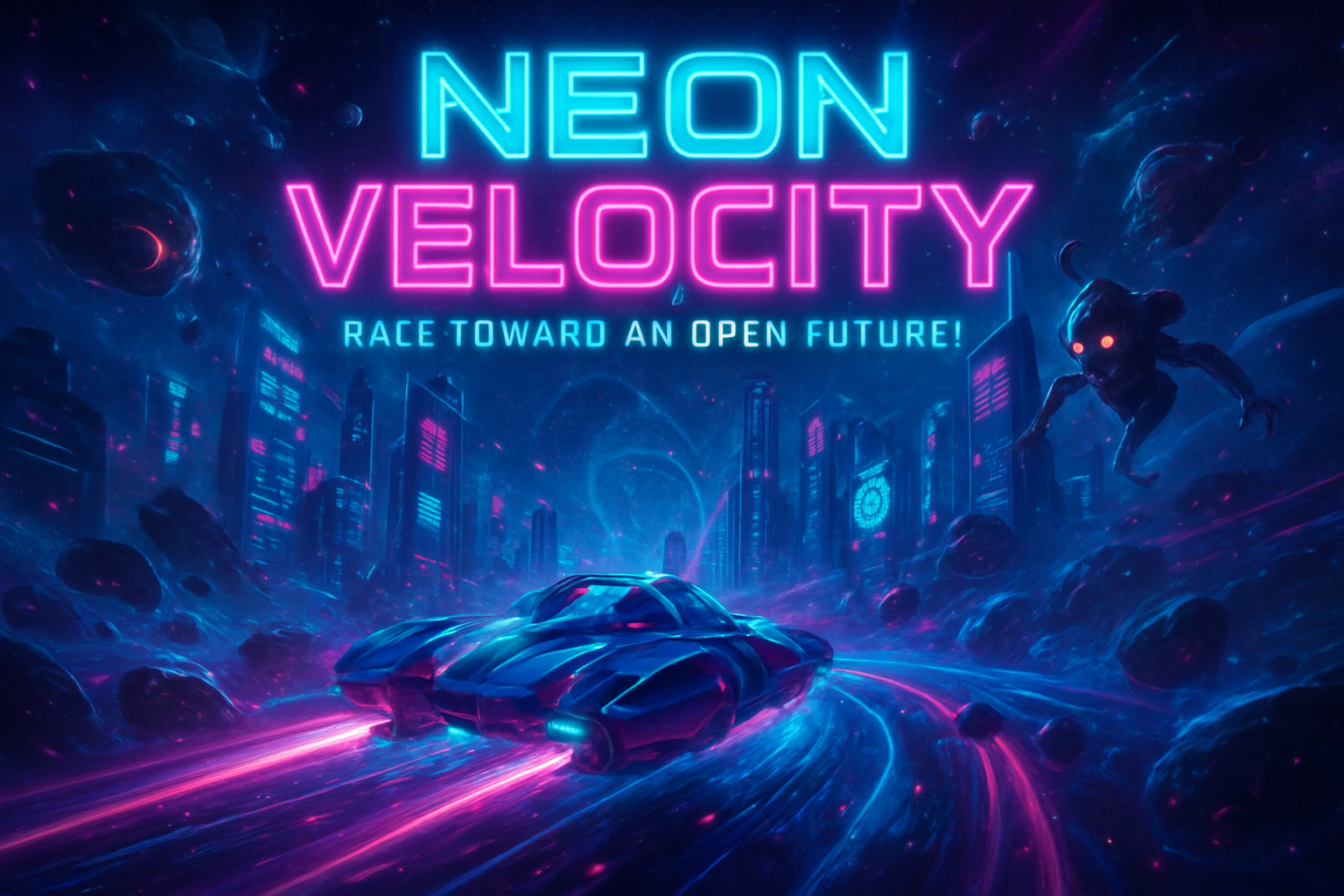 Neon Velocity - Fixed Shooter Arcade by Jabali AI
