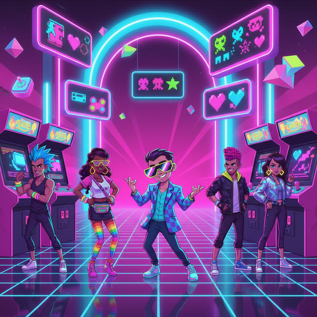 Neon Showdown: Pixel Quiz - Trivia Game by Jabali AI
