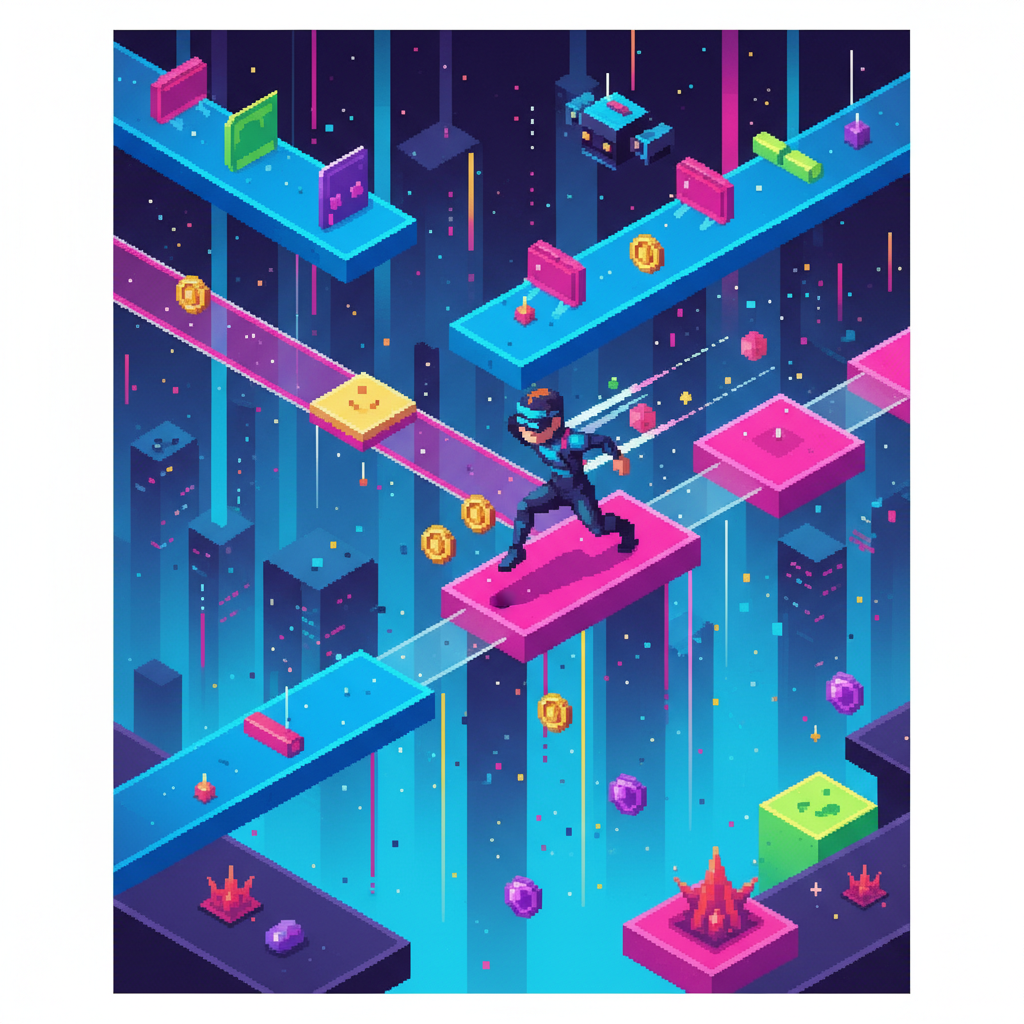 Pixel Platform Prism - Rhythm Platformer by Jabali AI
