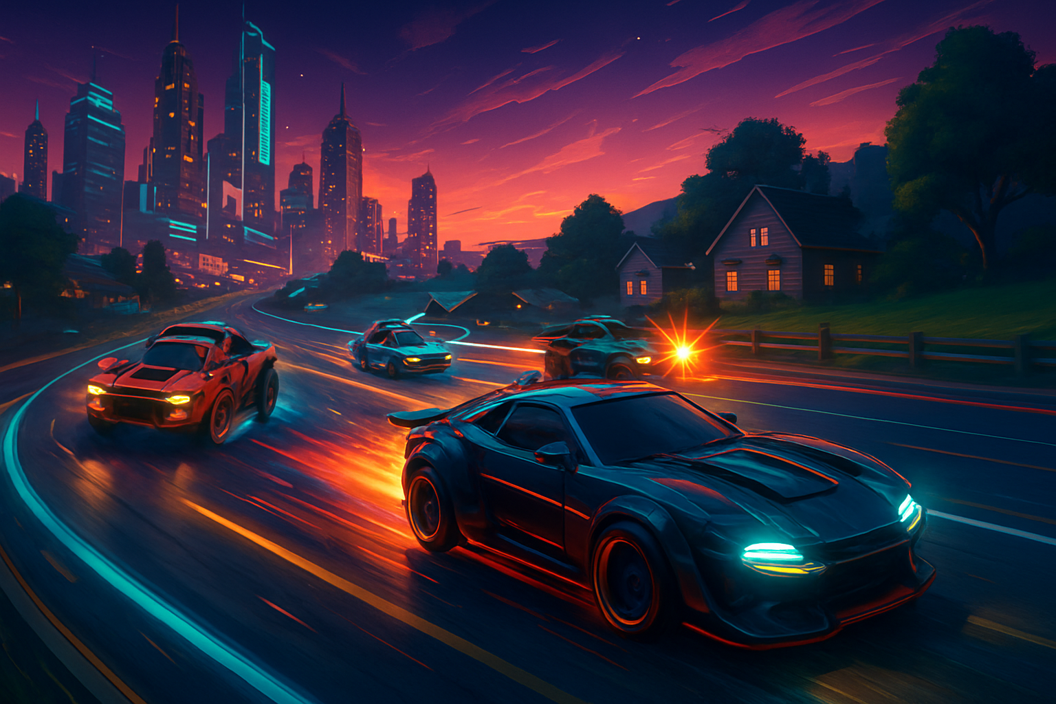 Neon Rivals: Retro Rush - 3D Racing by Jabali AI
