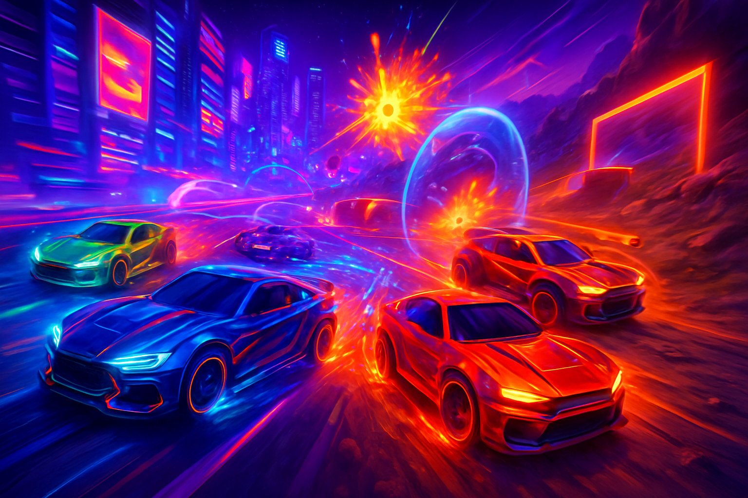 Neon Velocity: Combat Circuit - 3D Racing by Jabali AI