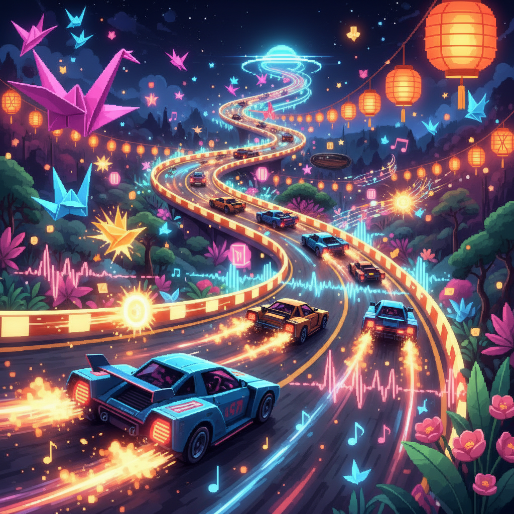 Origami Rush: Neon Rivals - 3D Racing by Jabali AI