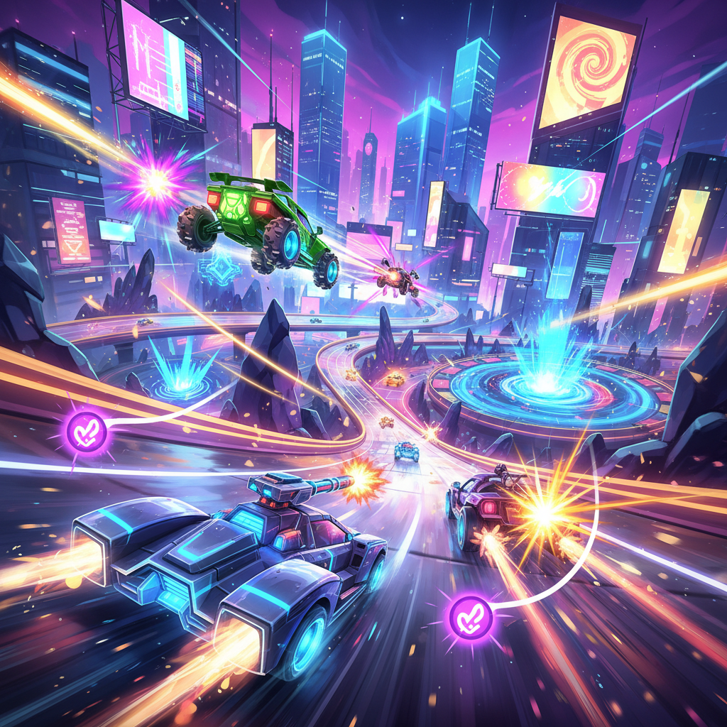 Neon Velocity: Combat Racing - 3D Racing by Jabali AI
