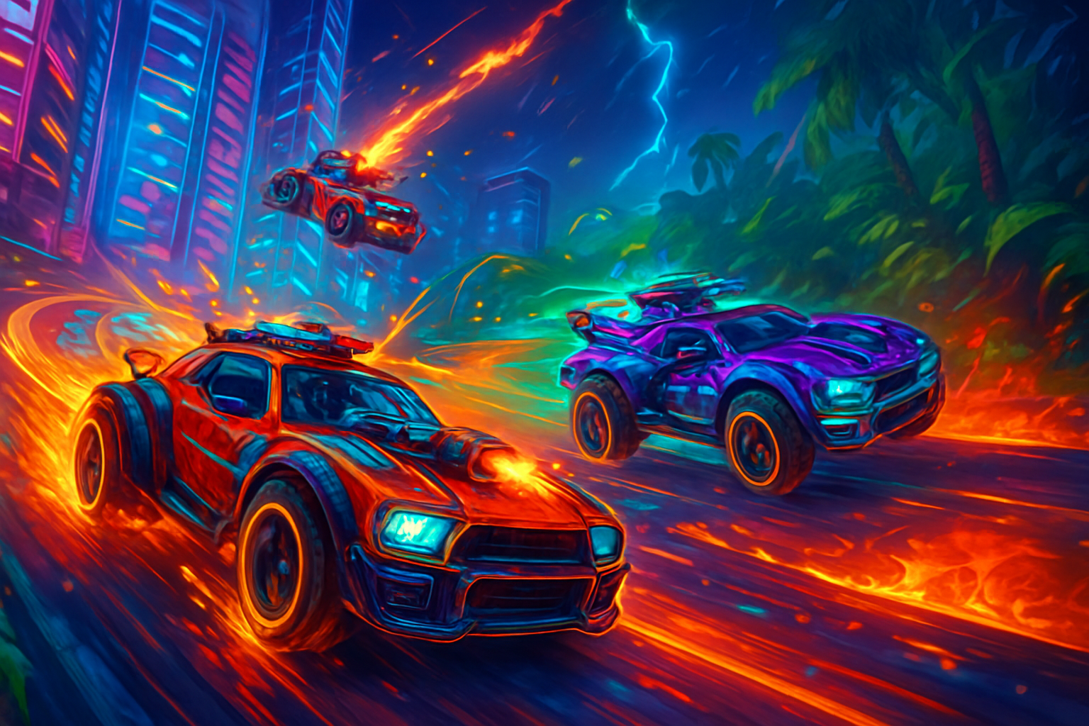 Neon Turbo Rivals - 3D Racing by Jabali AI