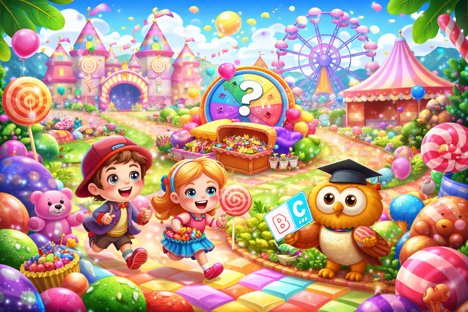Candy Quest: Trivia Adventure - Instant game by Jabali AI