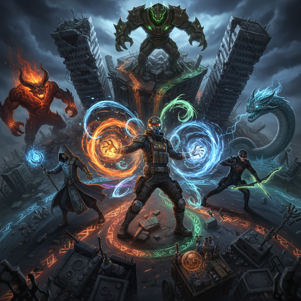 Elemental Blaze: Demon City - Adventure RPG by Jabali AI