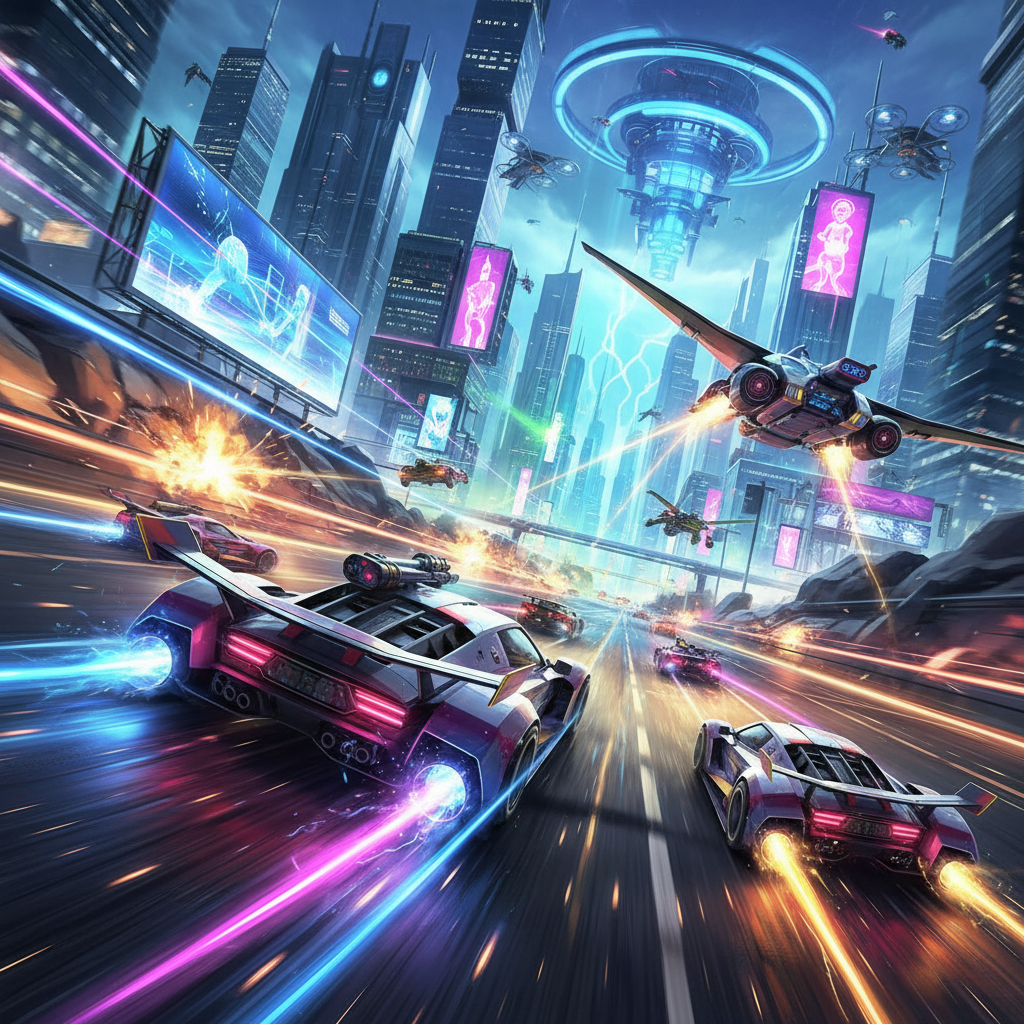 Neon Gauntlet - 3D Racing by Jabali AI