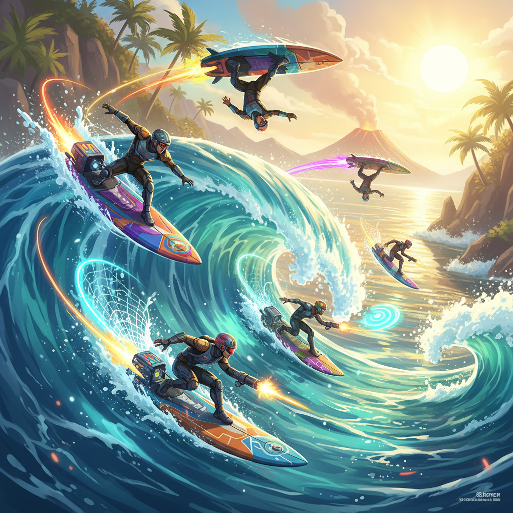 Surf Circuit: Wave Warriors - 3D Racing by Jabali AI