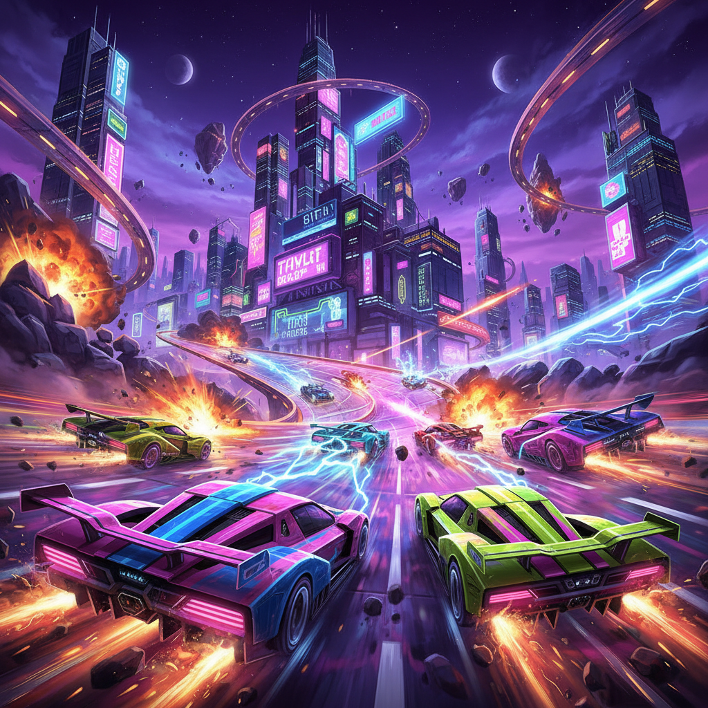 Neon Velocity: Combat Circuit - 3D Racing by Jabali AI