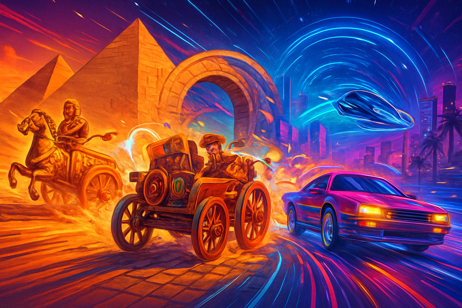 Chrono Racers: Battle Across Eras - 3D Racing by Jabali AI