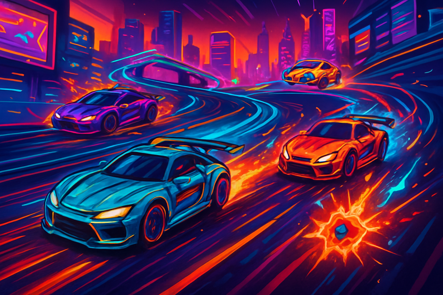 Neon Rivals: Turbo Combat - 3D Racing by Jabali AI