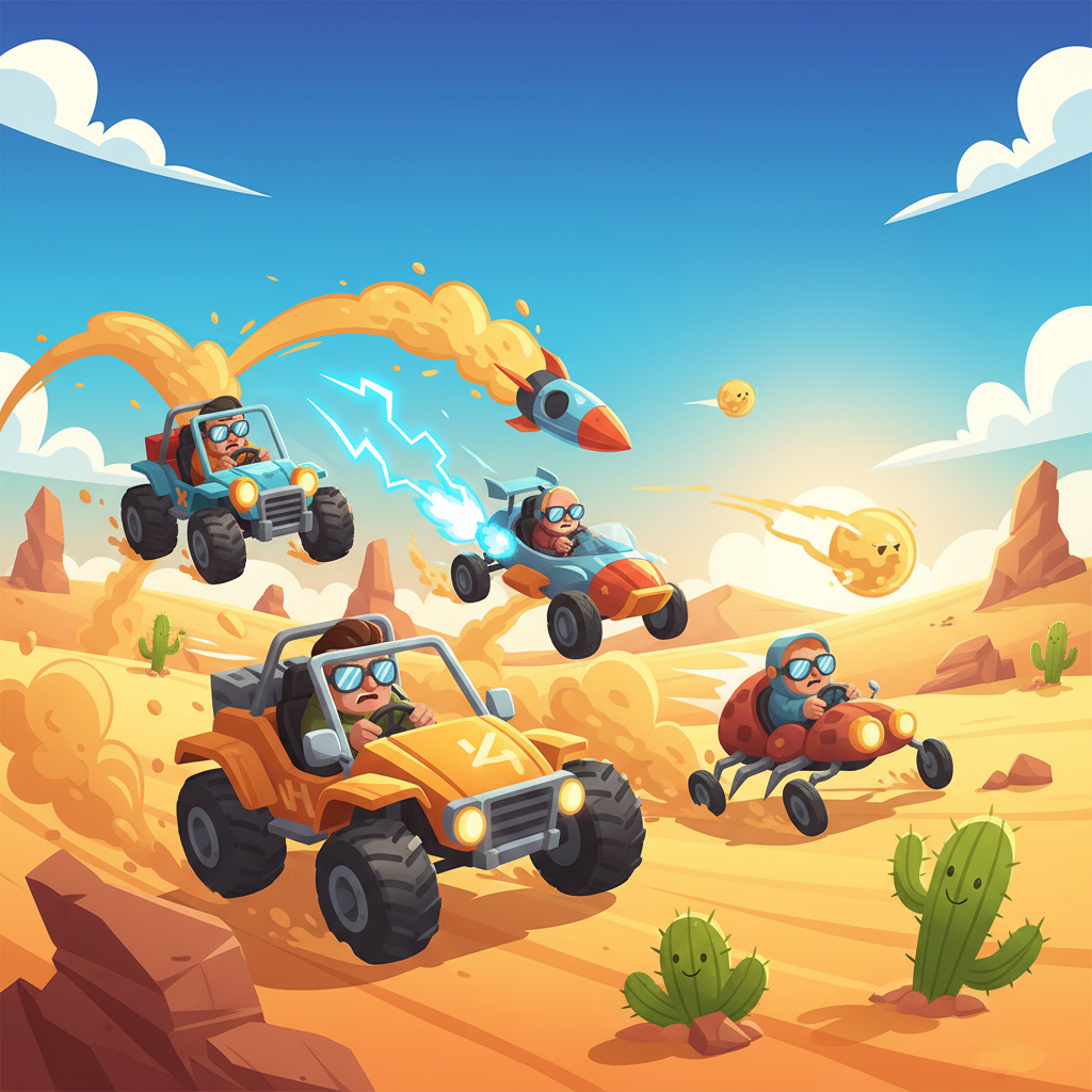 Sun Dune Showdown - 3D Racing by Jabali AI