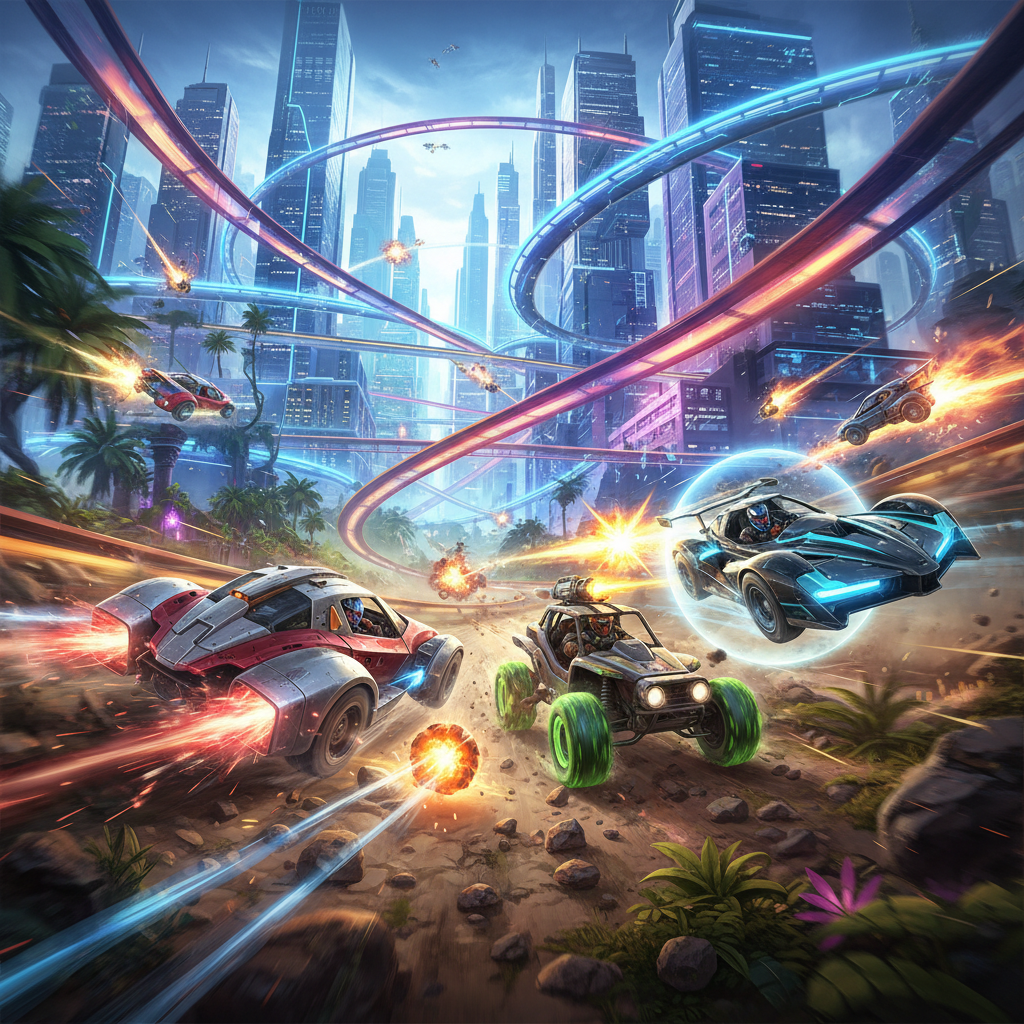 Neon Rivals: Turbo Combat - 3D Racing by Jabali AI