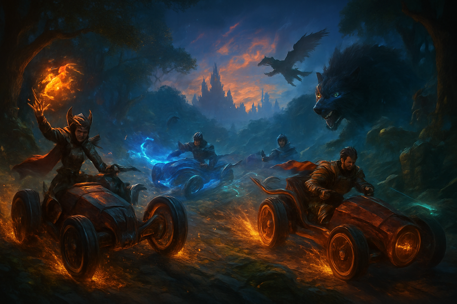 Arcane Racers: Enchanted Velocity - 3D Racing by Jabali AI