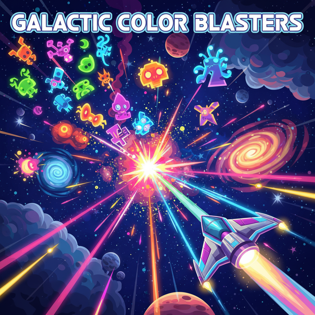 Galactic Color Blasters - Fixed Shooter Arcade by Jabali AI