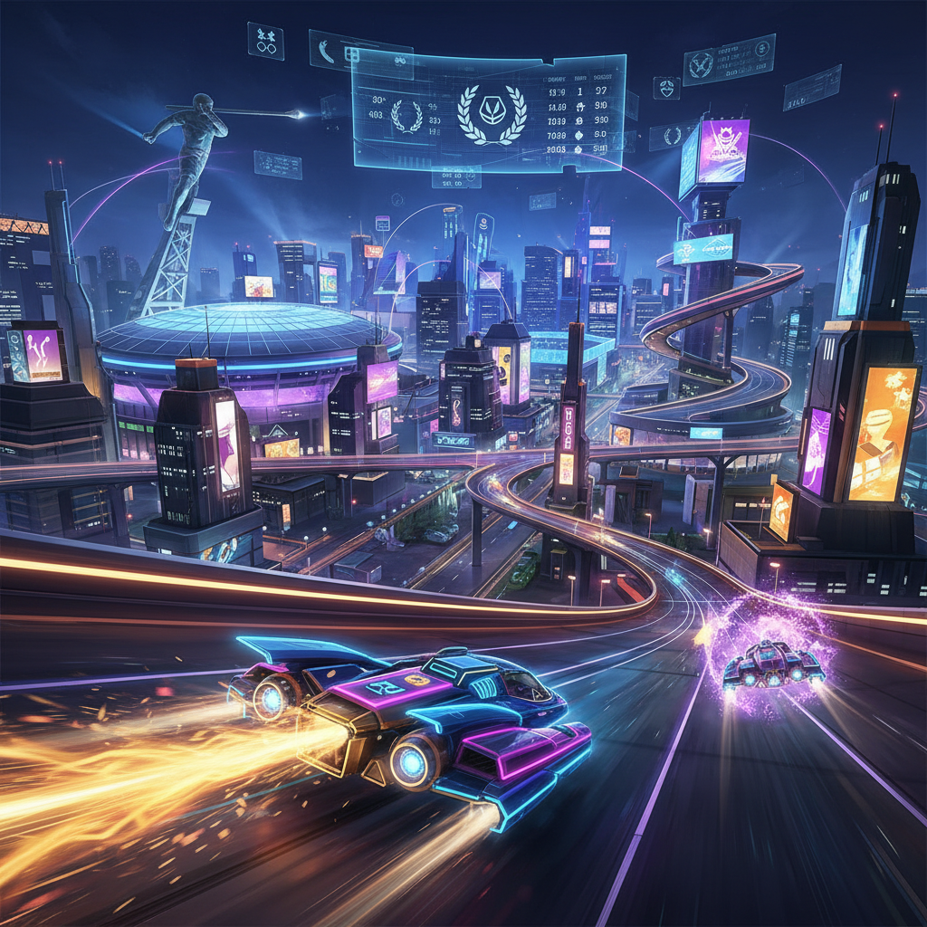 Stadium Rush: Neon Rivals - Jabali AI Poster