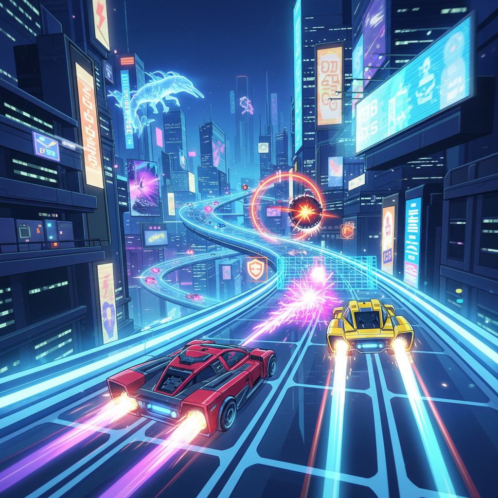 Neon Velocity: Combat Circuit - 3D Racing by Jabali AI