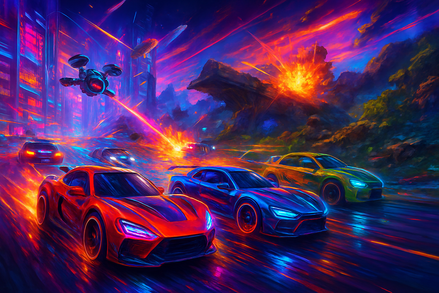 Neon Turbo Rivals - 3D Racing by Jabali AI