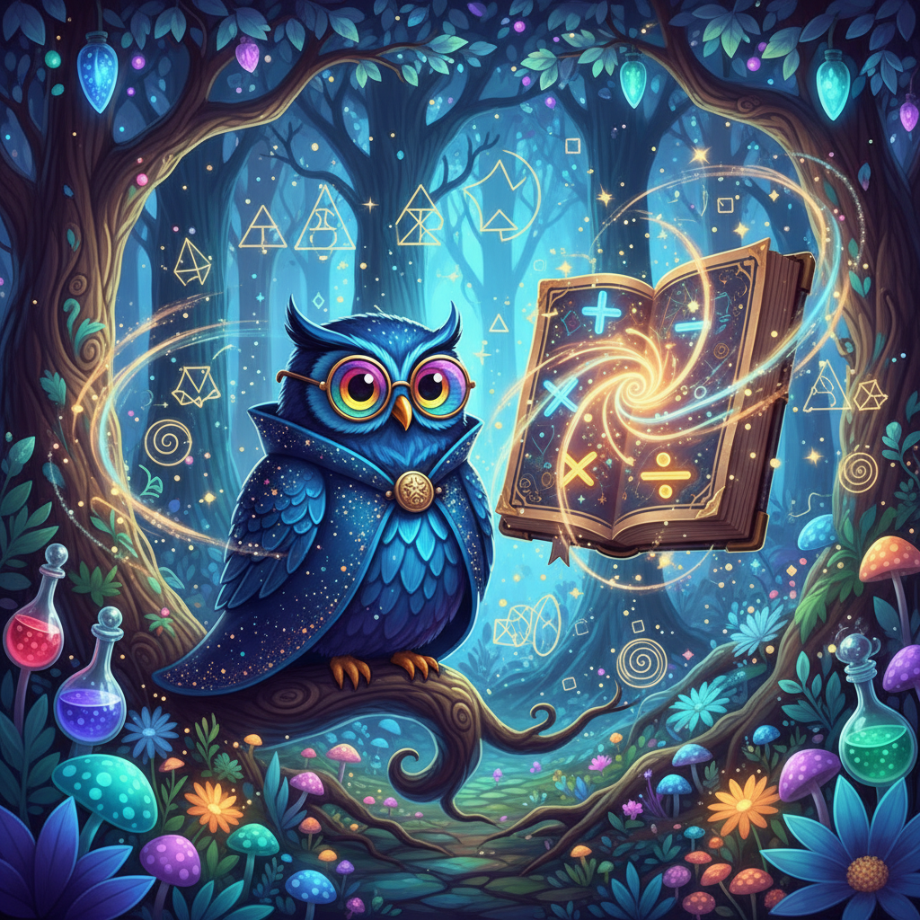 Enchanted Forest Math Quest - Jabali AI Poster