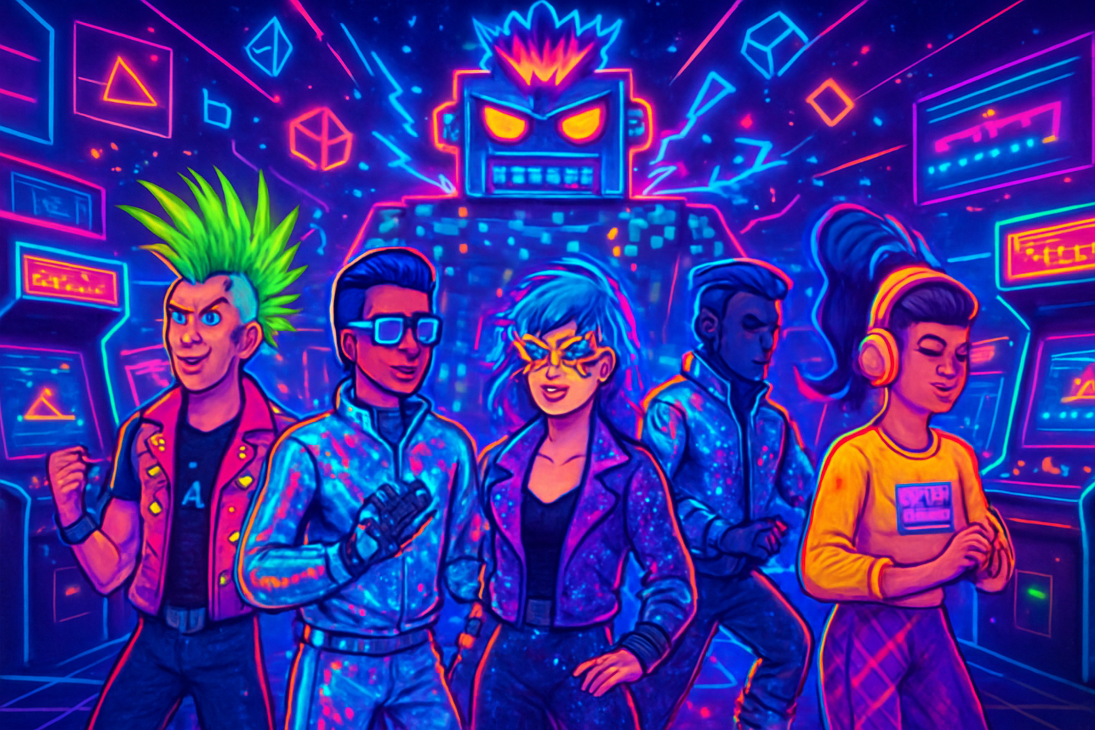 Neon Trivia Showdown - Trivia Game by Jabali AI