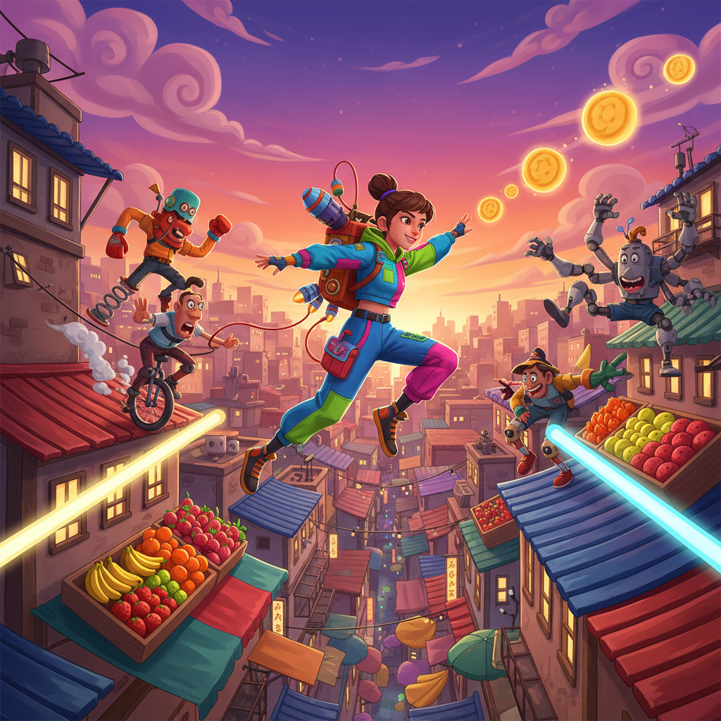 Butter Bun Rooftop Rush - 3D Racing by Jabali AI