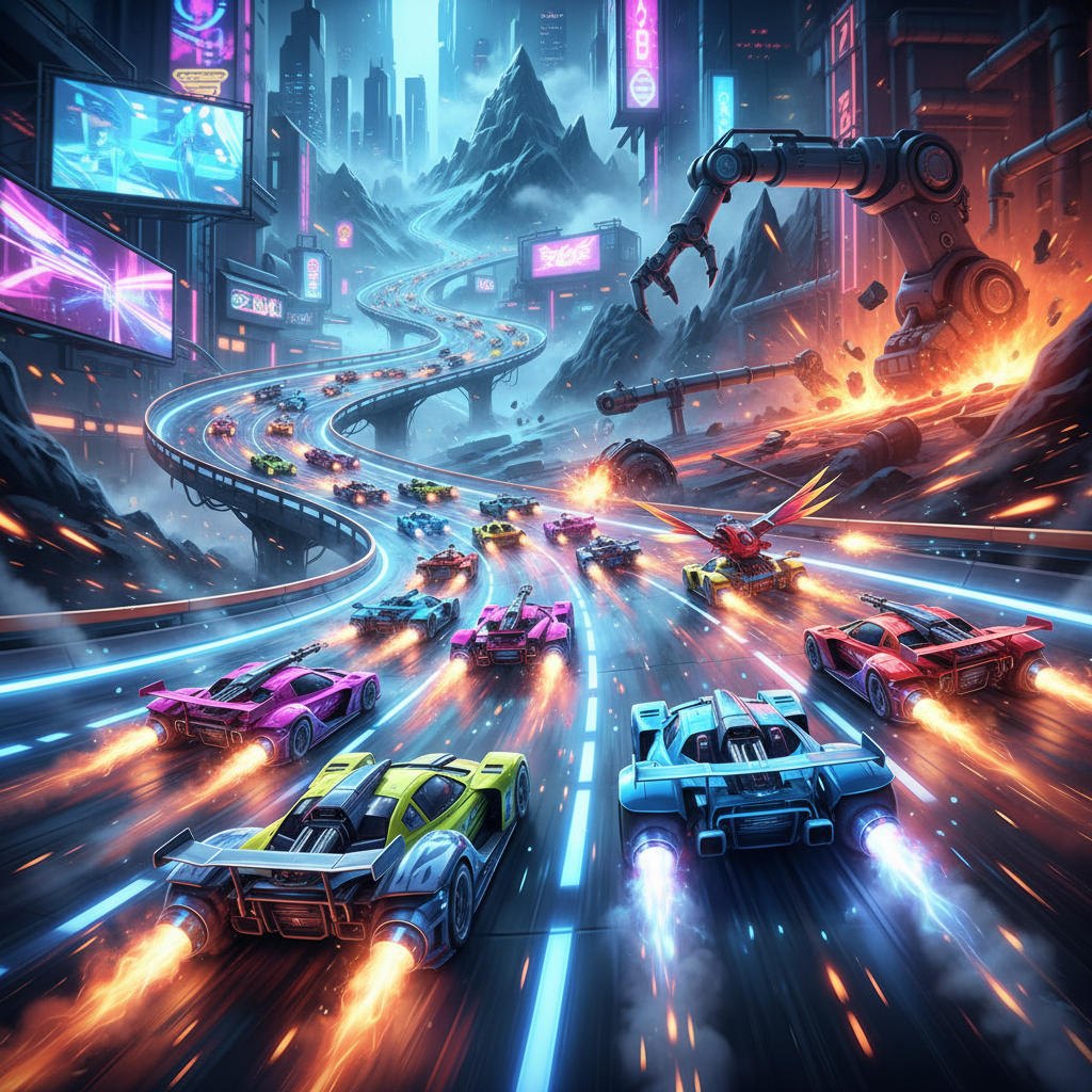 Neon Turbo Rivals - 3D Racing by Jabali AI