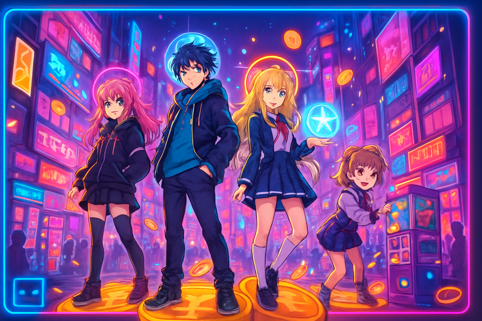 Neon Gacha Clicker - Idle RPG by Jabali AI