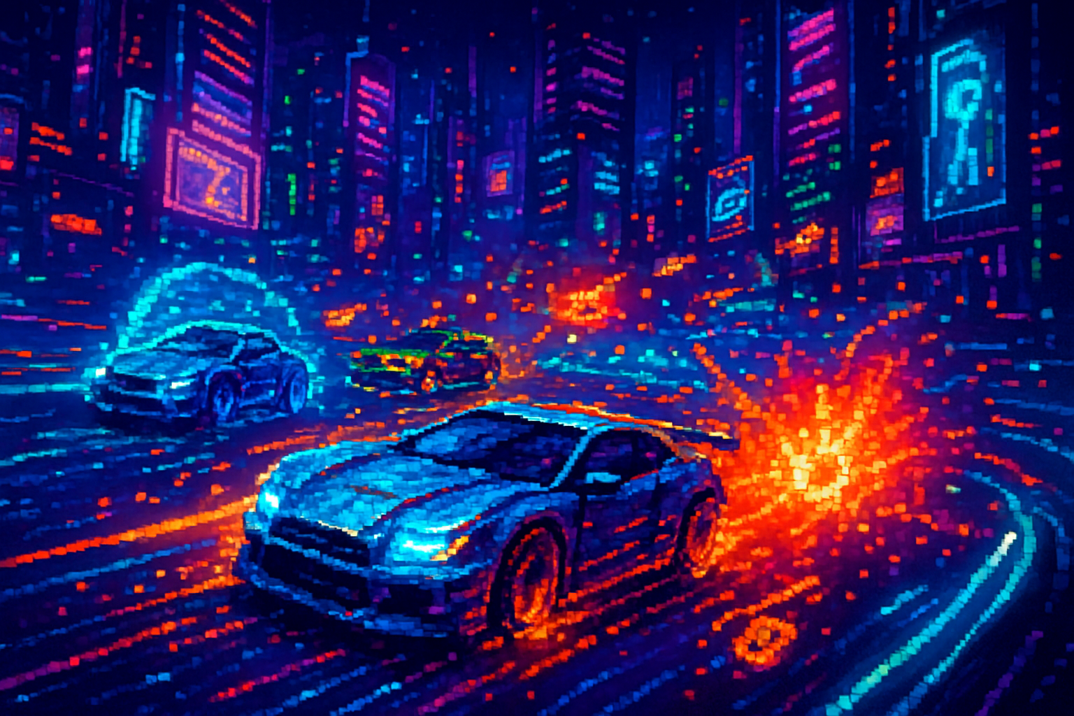 Neon Rush: Turbo Combat - 3D Racing by Jabali AI